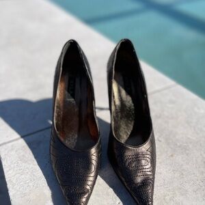 N.Y.L.A. Bronze Heels